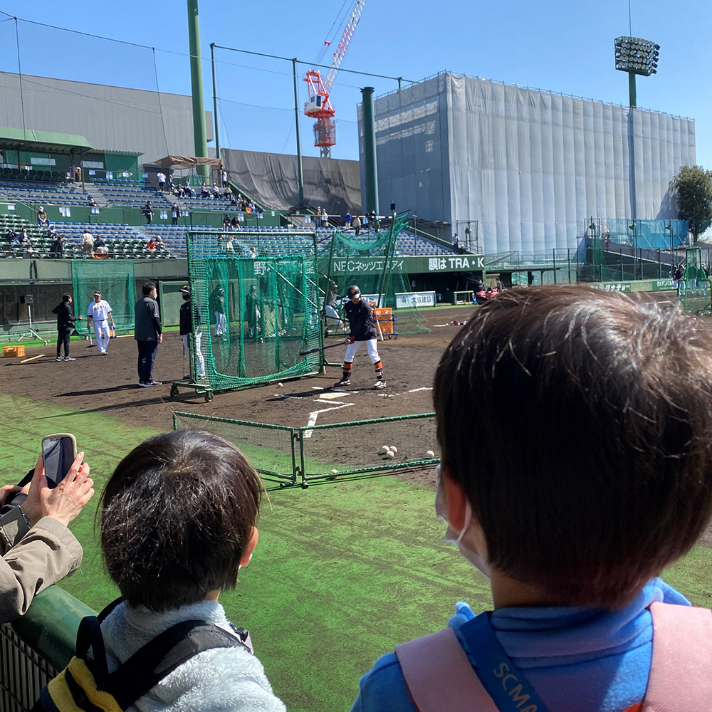 打撃練習見学ツアー
